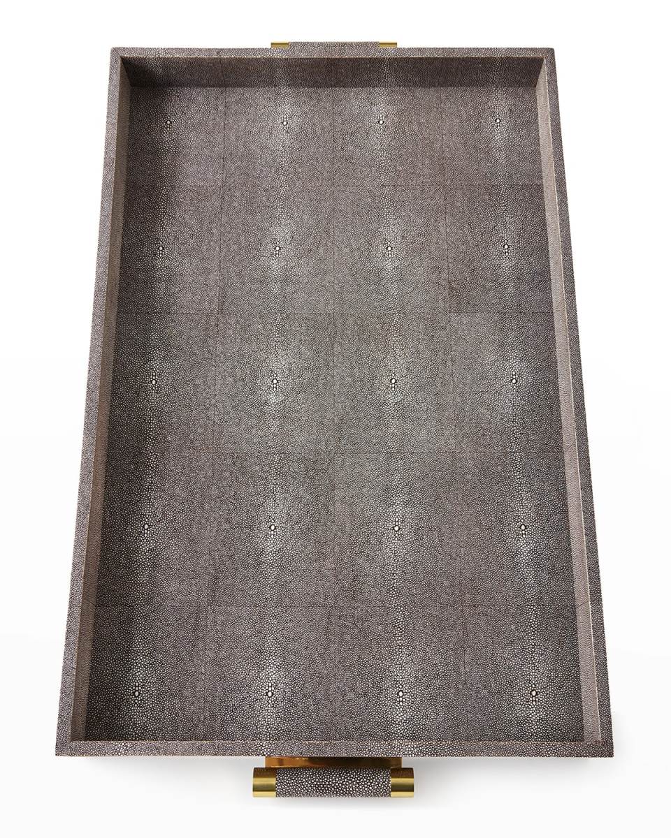Classic Faux Shagreen Butler Tray