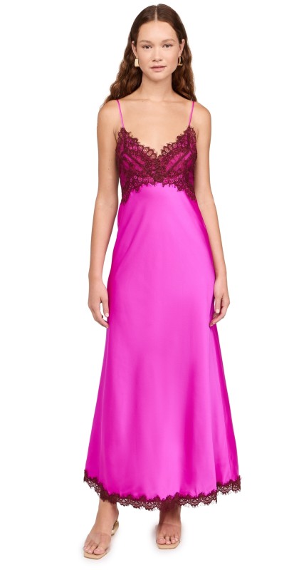 LoveShackFancy Ameliane Dress Fuchsia