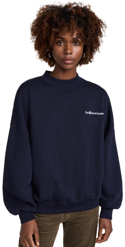 Polo Ralph Lauren Vintage Fleece Sweatshirt RL Navy