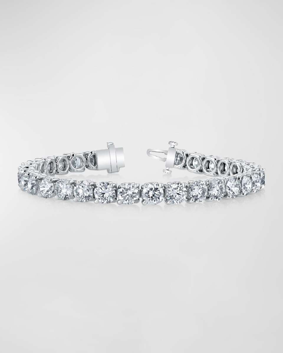 x Christina Adamo Platinum Round-Cut Diamond Buttercup Tennis Bracelet, 8.00tcw, 7"L