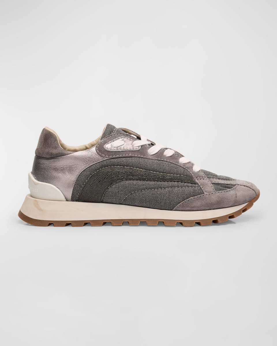 Wool Monili Metallic Runner Sneakers