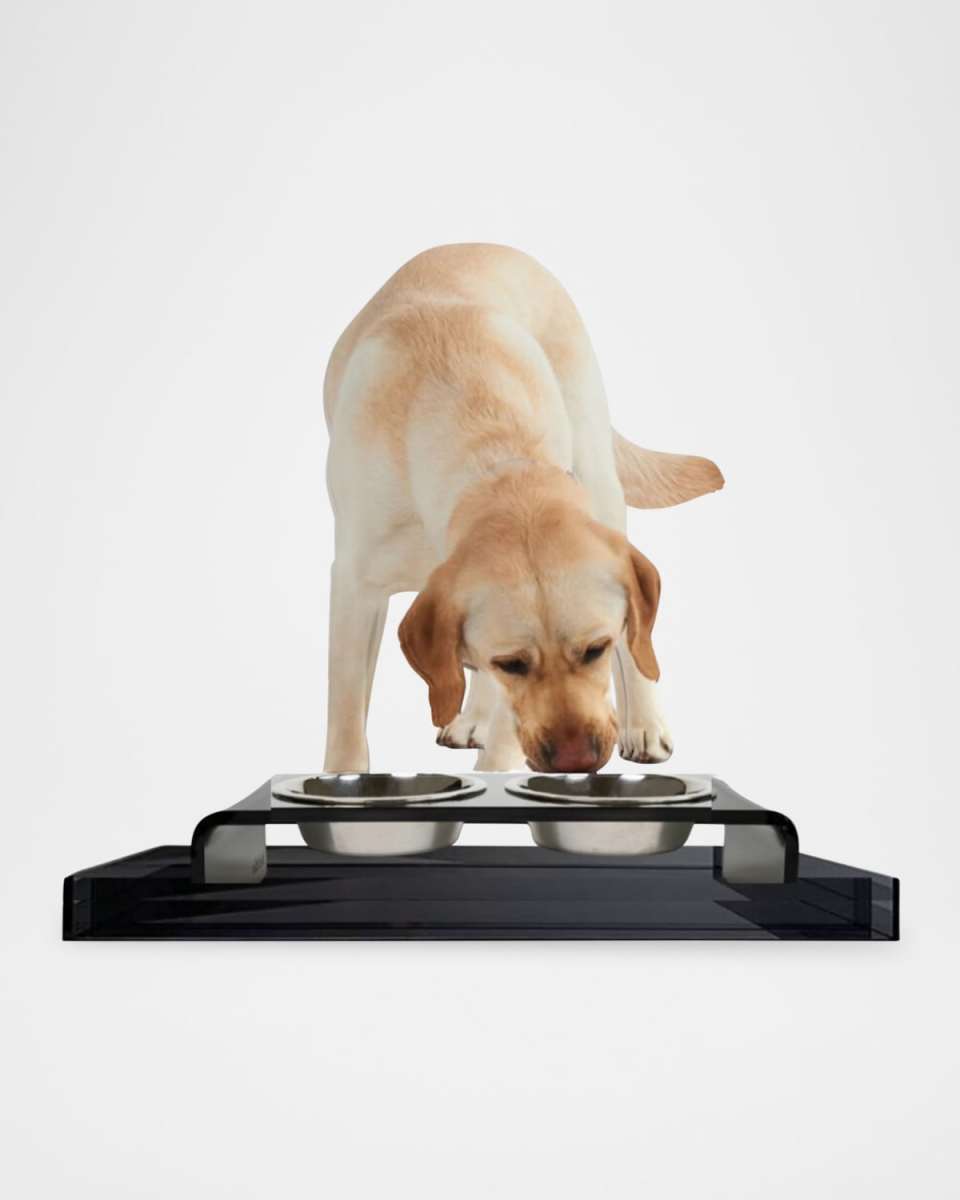 Smoke Grey Overflow Feeder Tray, Small