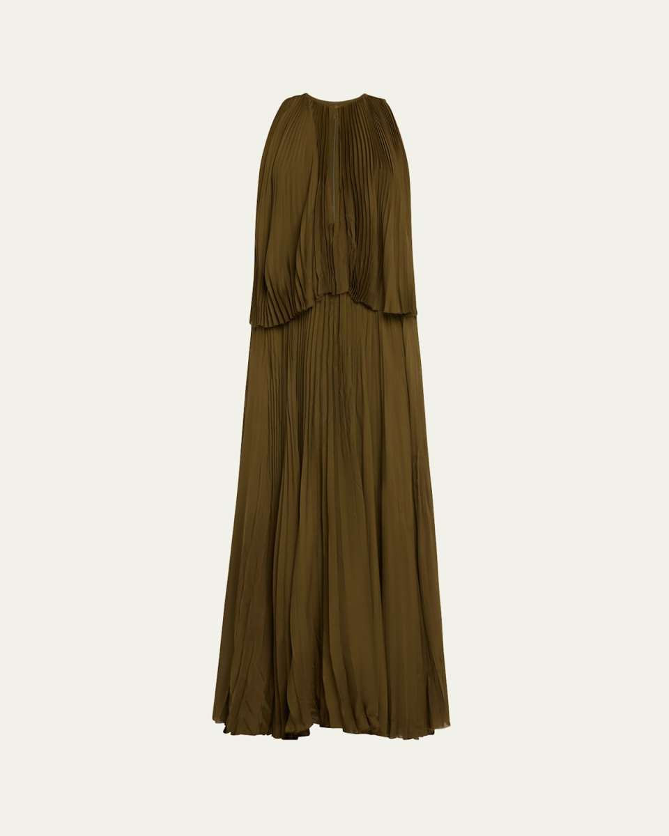 The Hallett Pleated Two-Tiered Dress