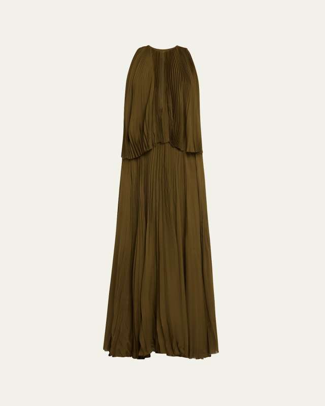 The Hallett Pleated Two-Tiered Dress