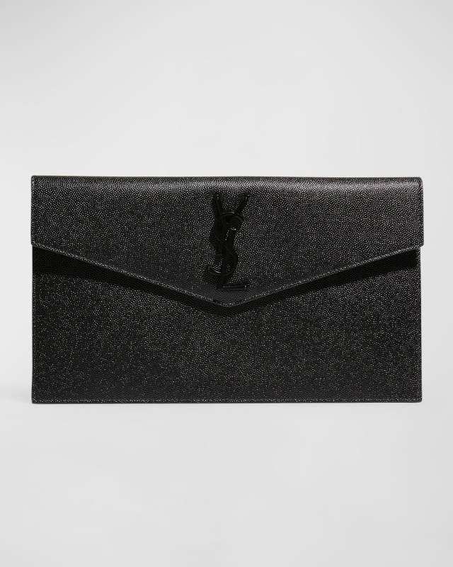 Uptown YSL Pouch in Grained Leather