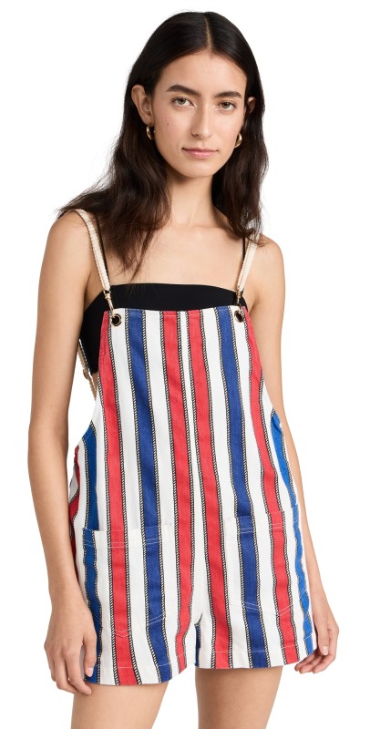 Show Me Your Mumu Trude Romper Yacht Club Stripe Denim