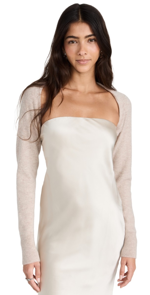 White + Warren Cashmere Shrug Black