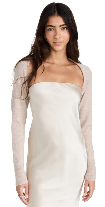 White + Warren Cashmere Shrug Black