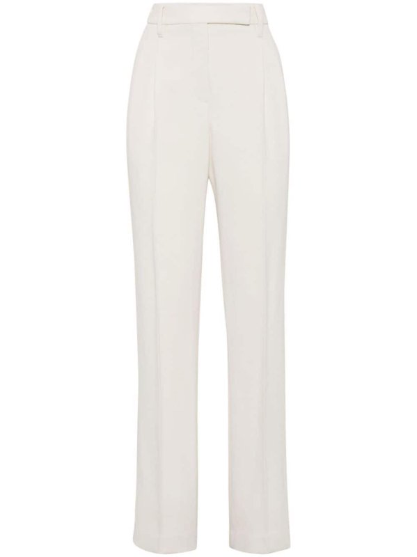 high-waisted tailored trousers