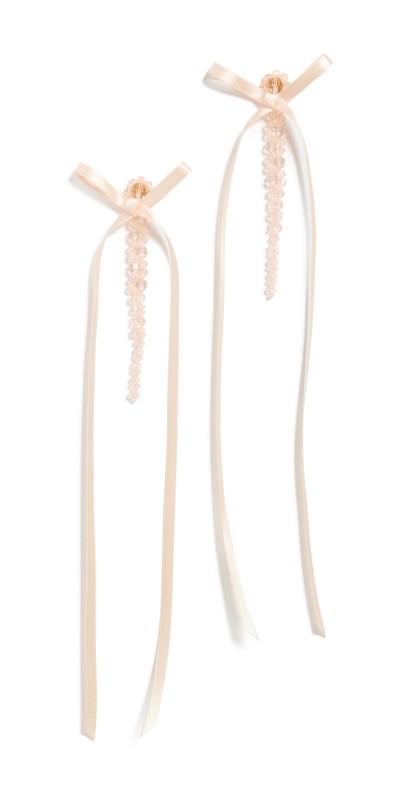Simone Rocha Bow Ribbon Drip Earrings Ros