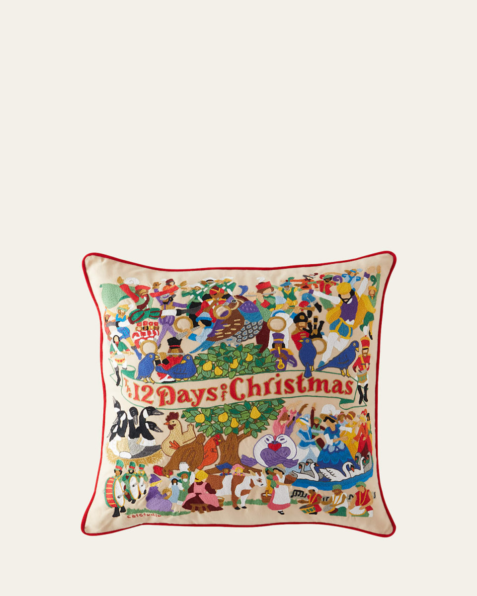 12 Days of Christmas Organic Cotton Pillow
