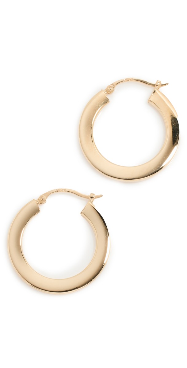 Ariel Gordon Jewelry 14k Junior Slim Helium Hoops Gold