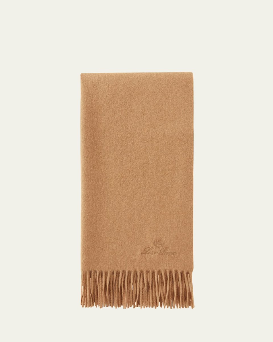 Unita Dyed Camel Fringe Trim Scarf