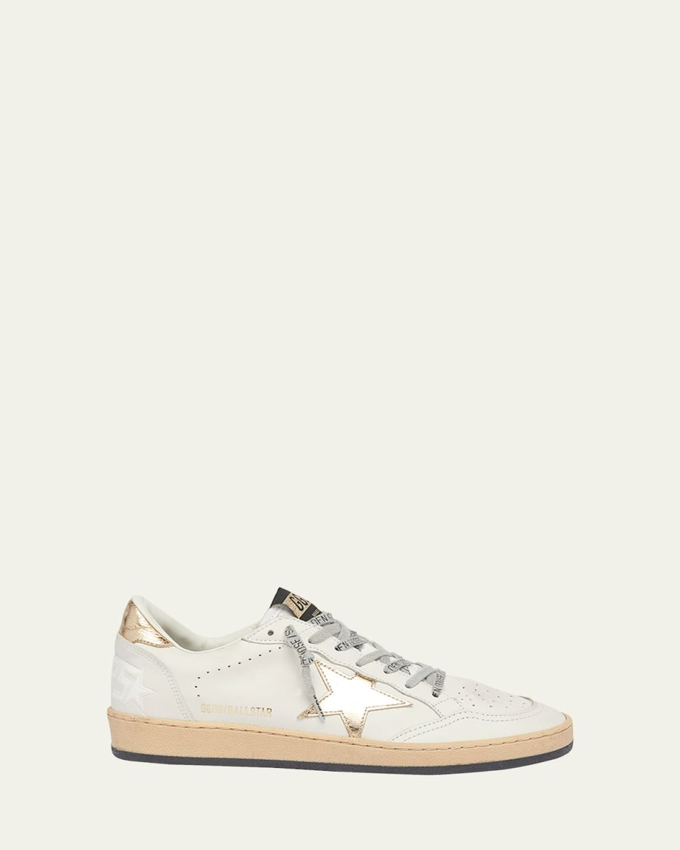 Ballstar Mixed Leather Low-Top Sneakers