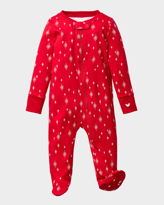 Boy's Starry Night Printed Footie, Size Newbor
