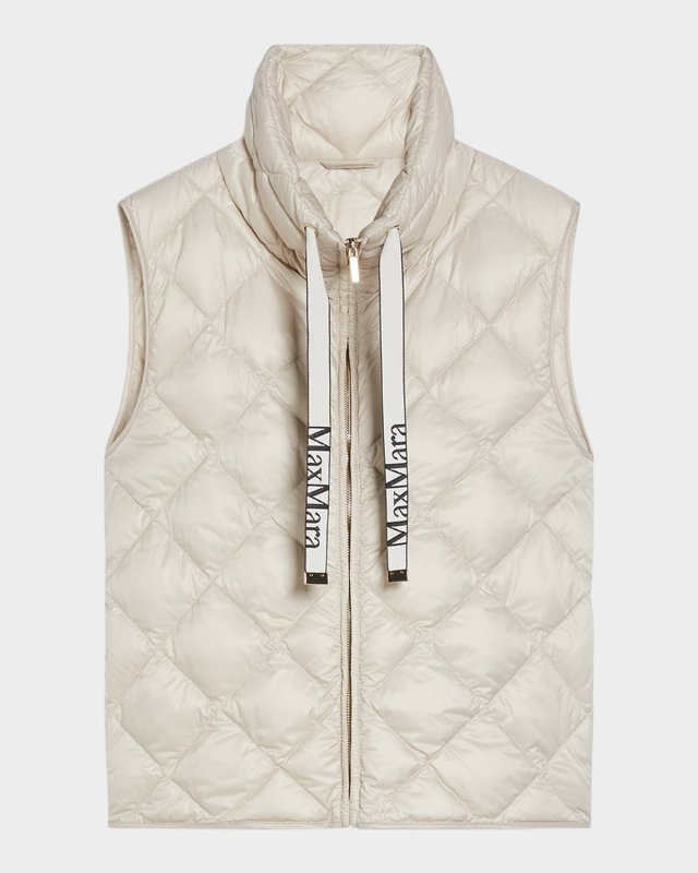 Tregic Drawstring Diamond Puffer Vest