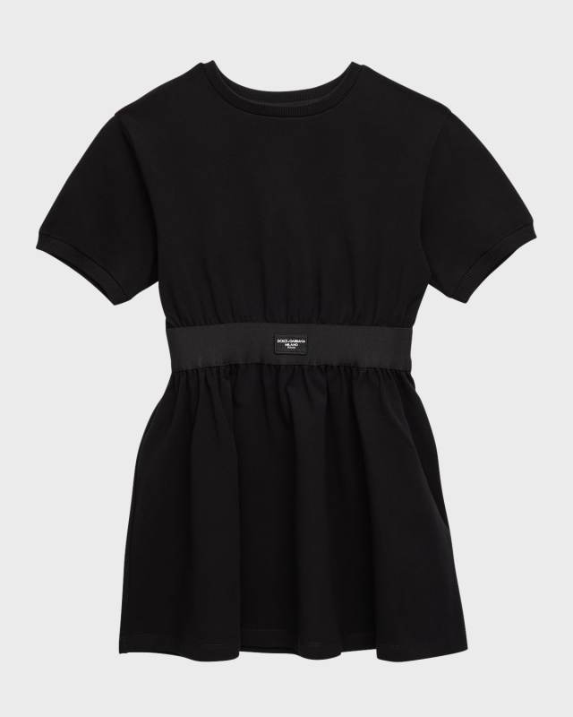 Girl's Logo Waistband Jersey Dress, Size 8-14