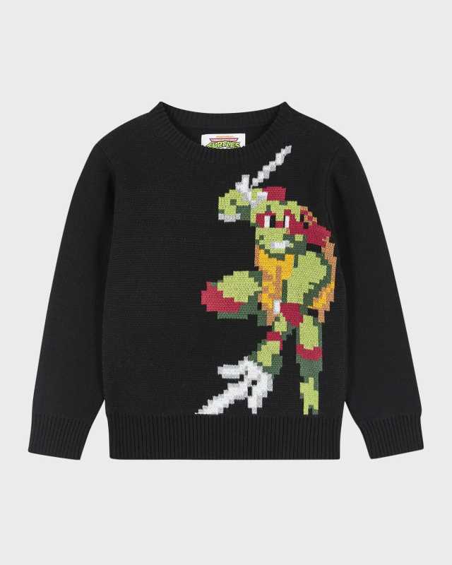 x Teenage Mutant Ninja Turtles Jacquard Sweater, Size 8-14