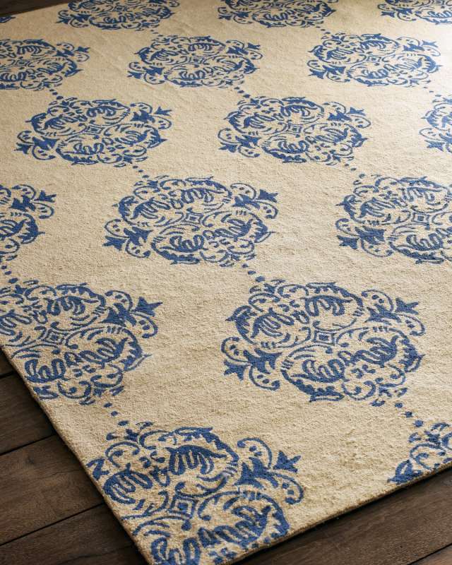Blue Medallions Rug, 8' x 10'