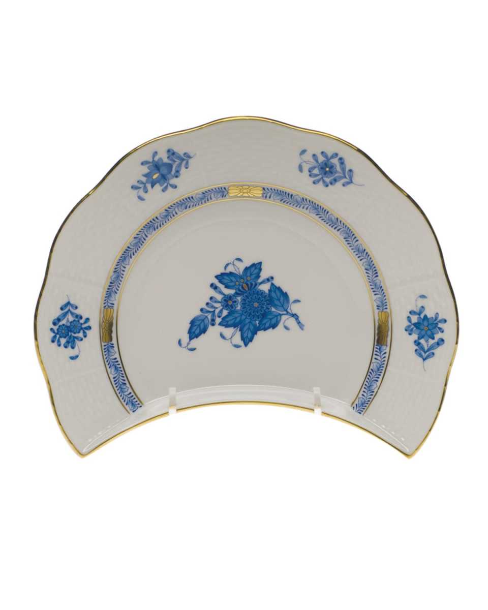 Chinese Bouquet Blue Crescent Salad Plate