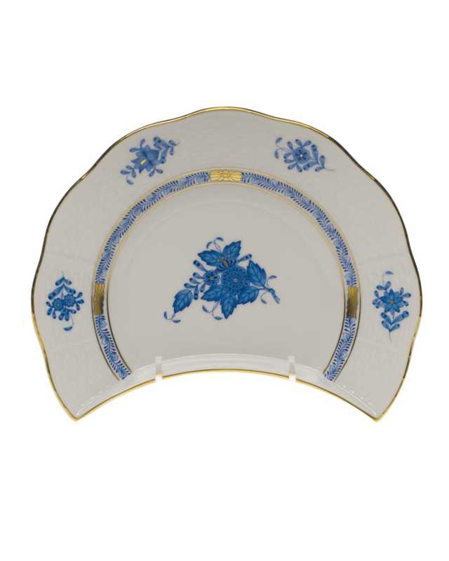 Chinese Bouquet Blue Crescent Salad Plate