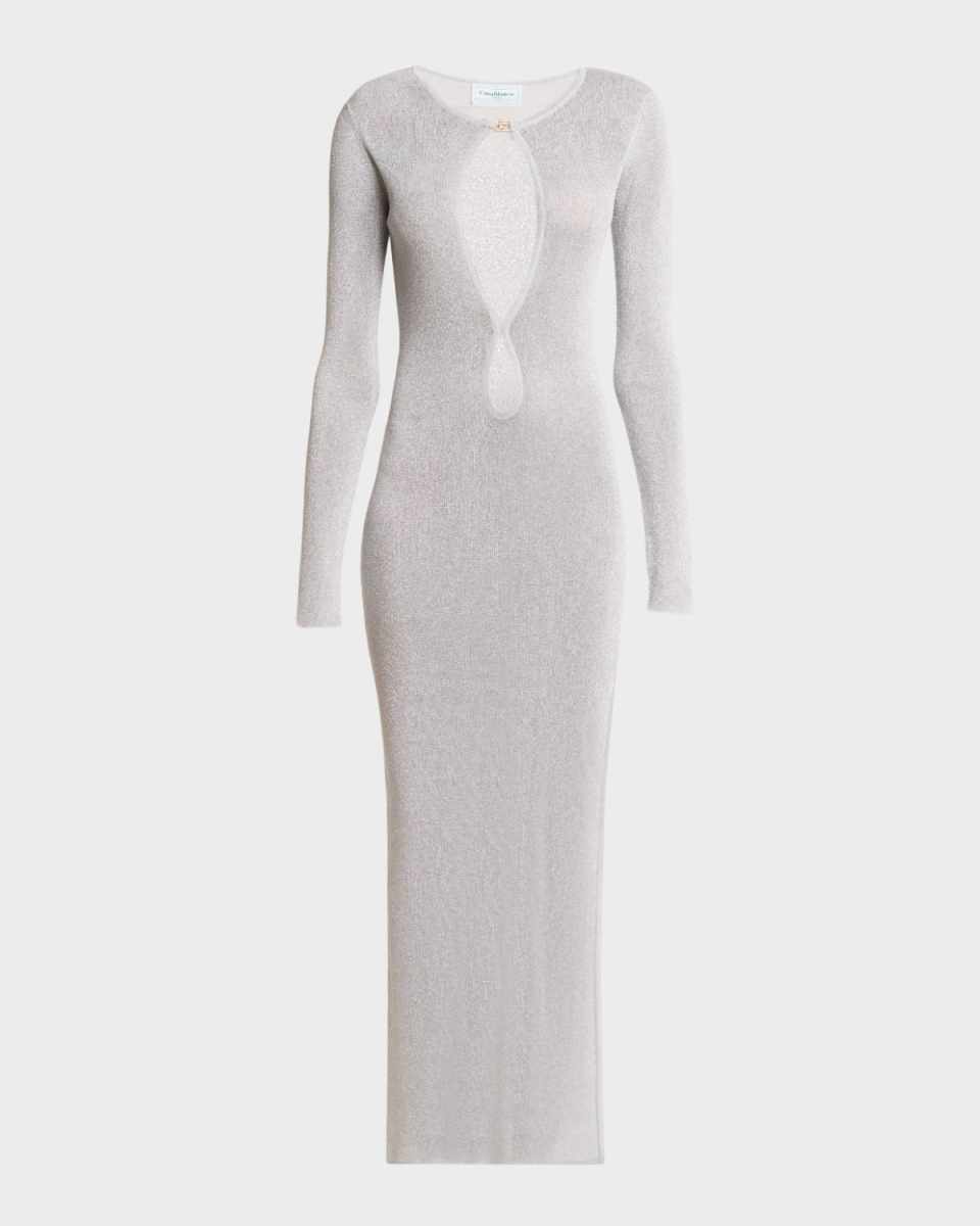 Silver Dress W/ Cut Out Details