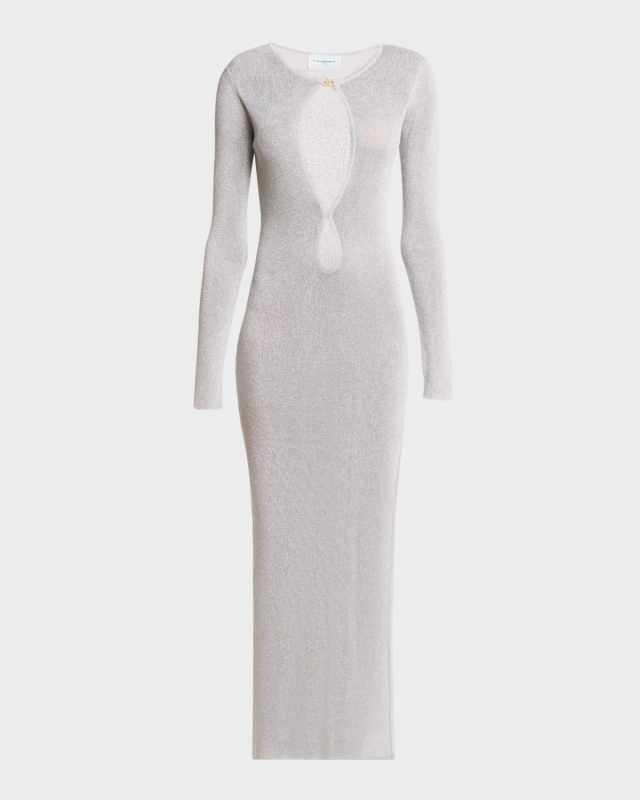 Silver Dress W/ Cut Out Details