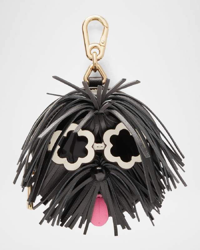 shaggy fringe dog coin bag