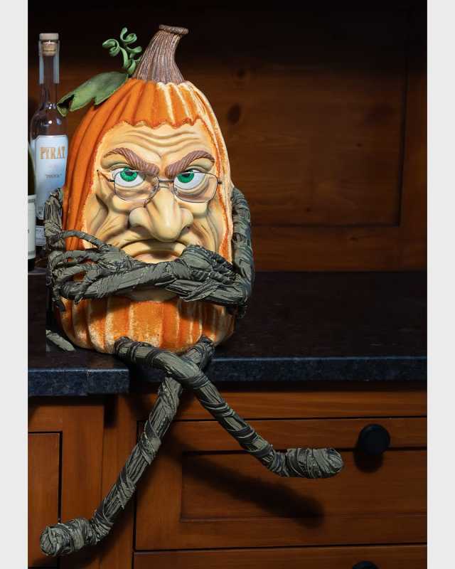 Grumpy Lanky Leg Pumpkin Figure