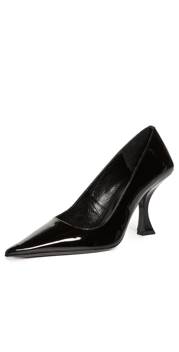 BY FAR Viva Patent Pumps Black