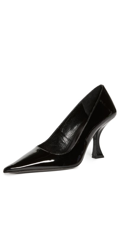 BY FAR Viva Patent Pumps Black