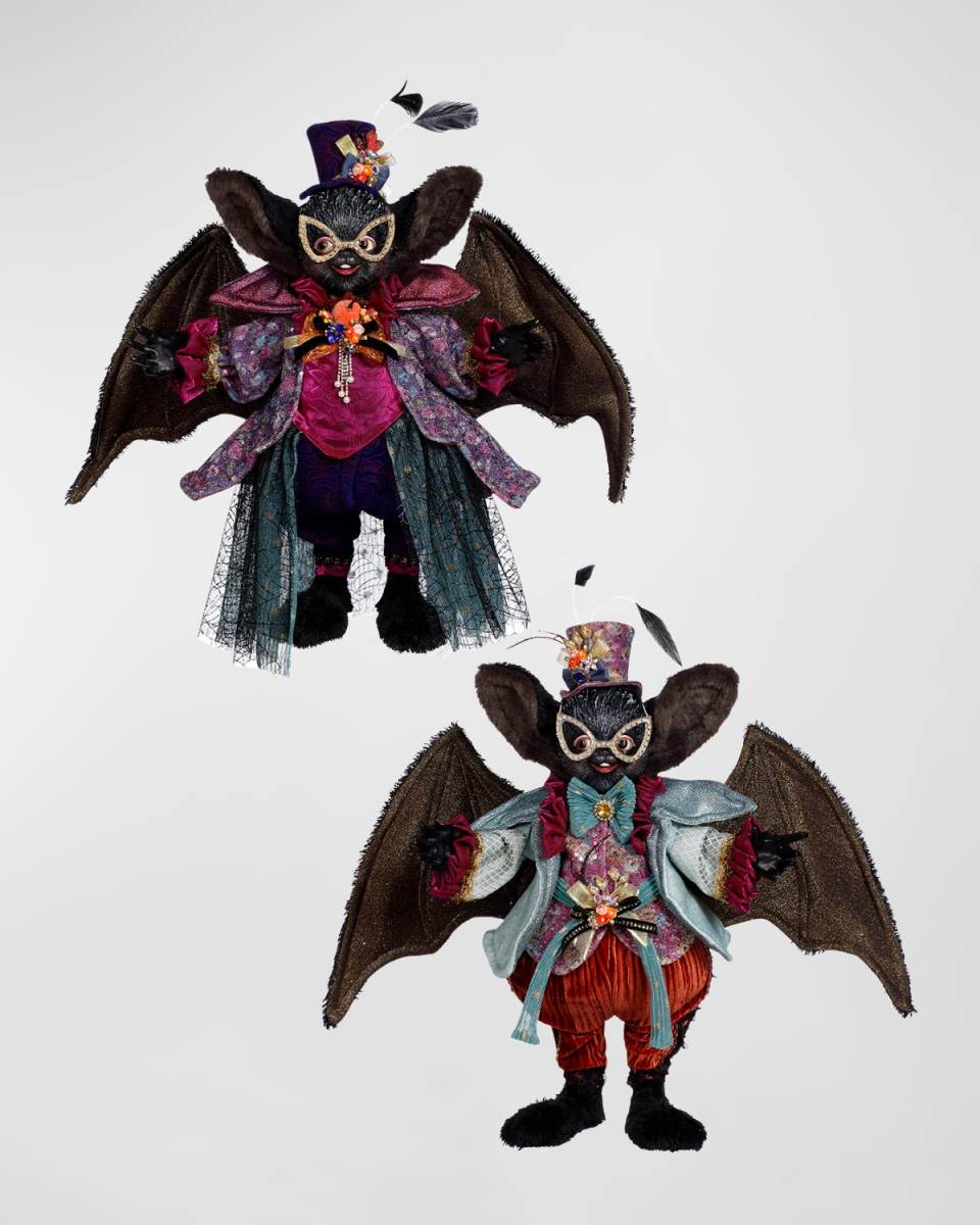 Mr. and Mrs. Bat Figures, Set of 2