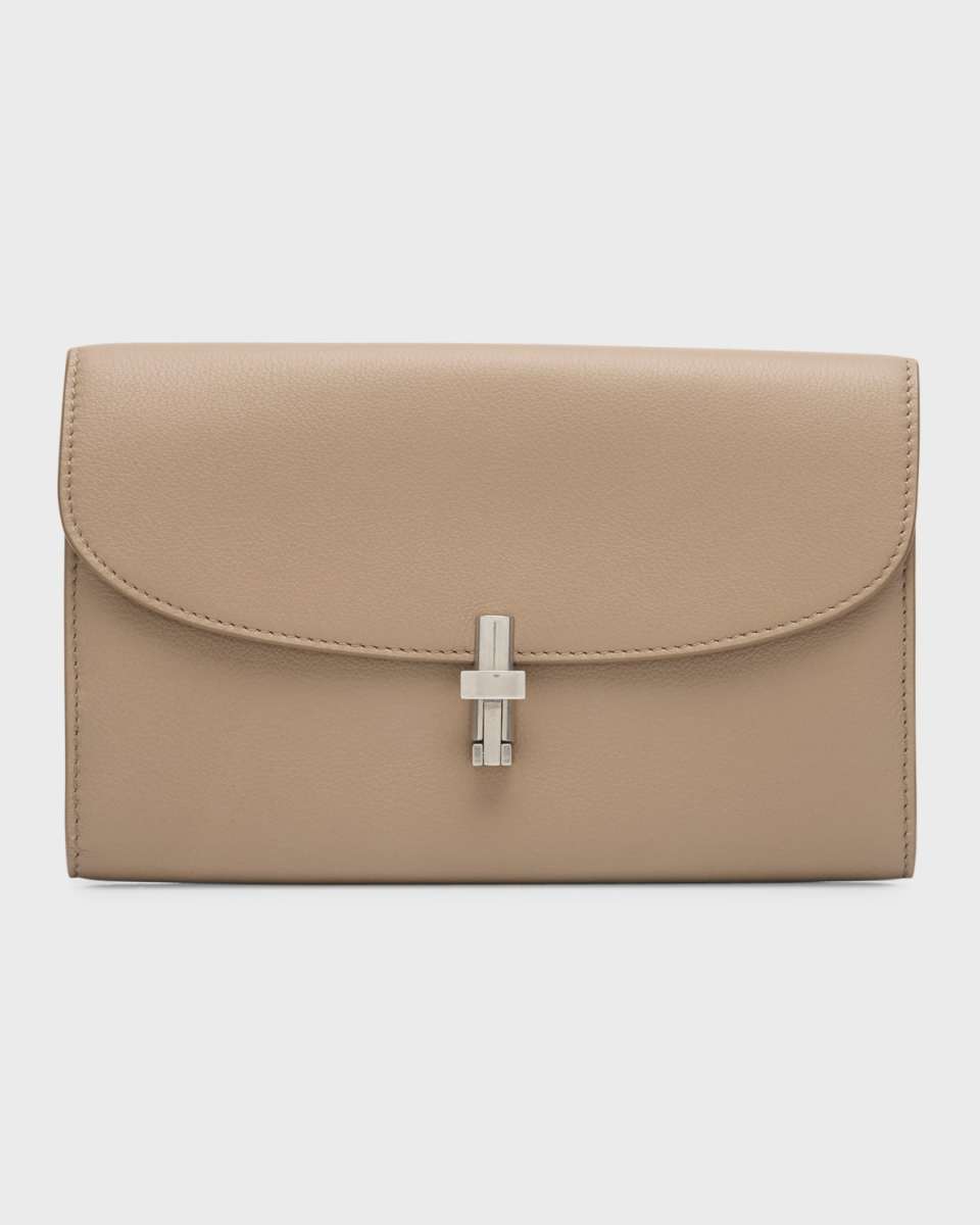 Sofia Continental Wallet in Lux Grained Calfskin