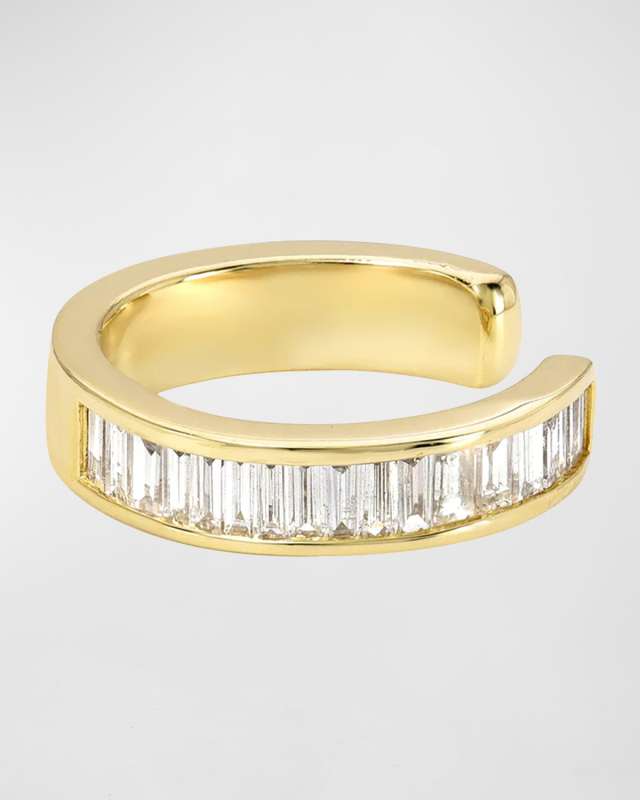 Baguette Diamond Ear Cuff, Single