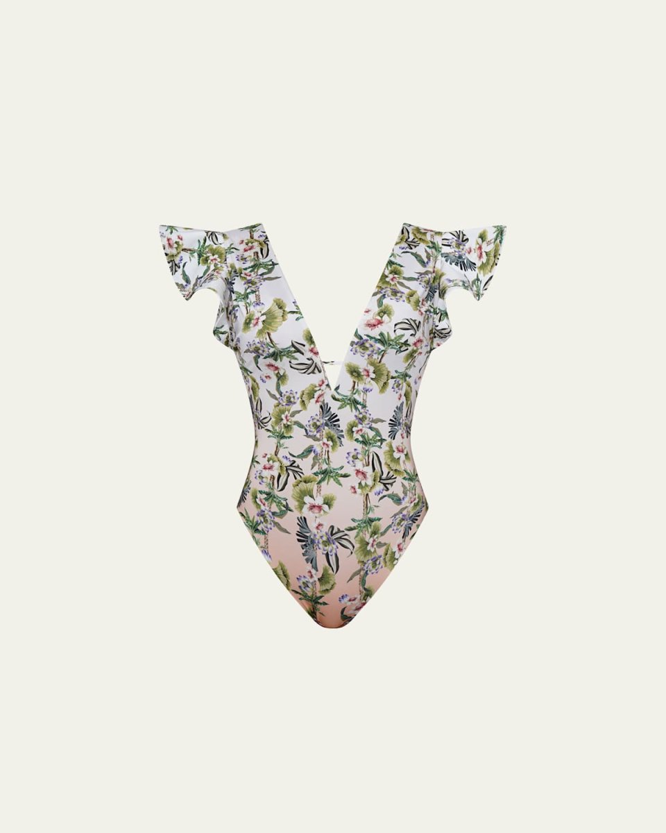 Daffodil-Print Mackenzie One-Piece Swimsuit (A-C Cup)