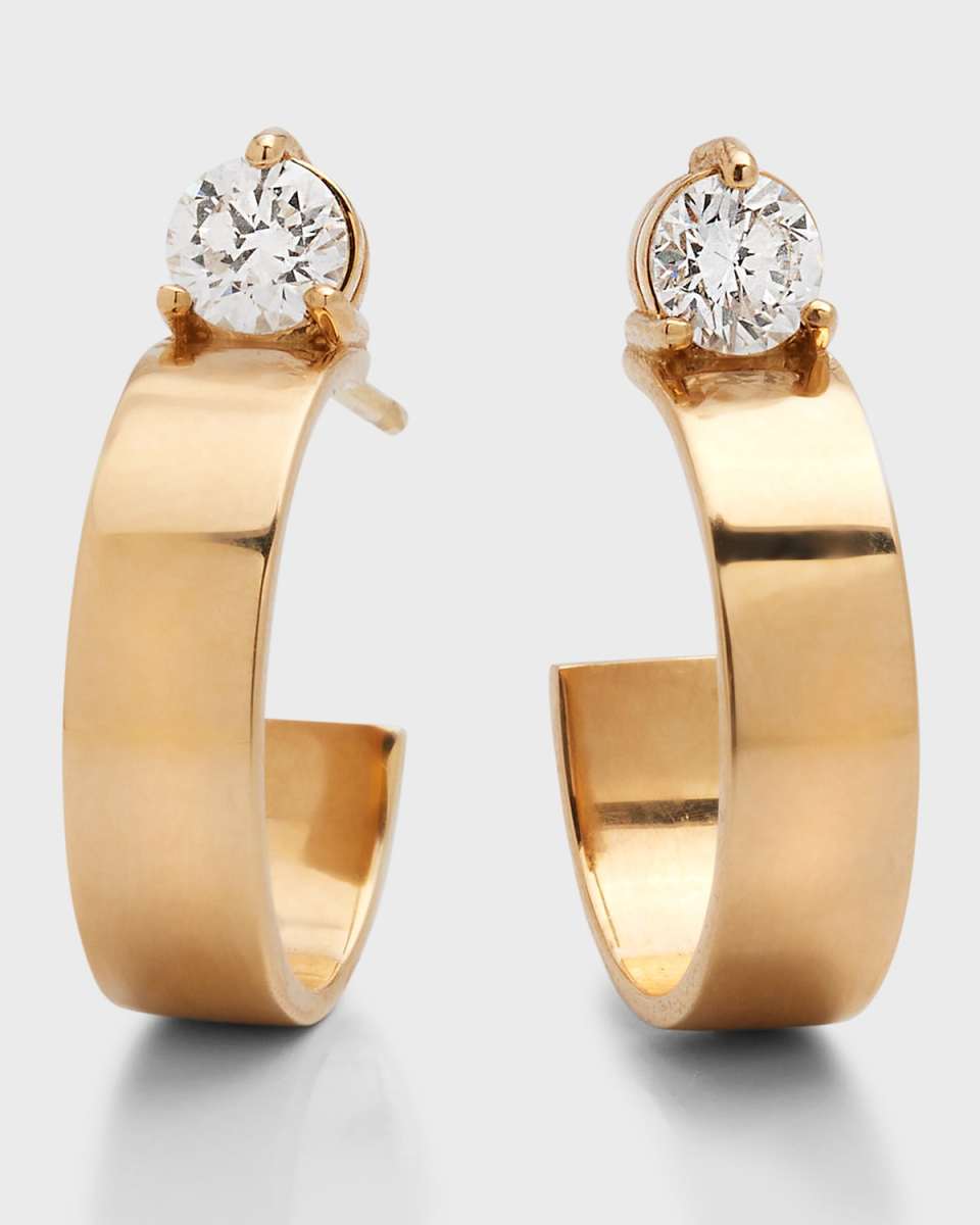 Solo Diamond Hoop Earrings