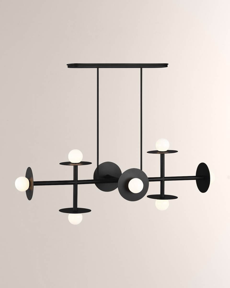 8 - Light Linear Chandelier Nodes By Kelly Wearstler