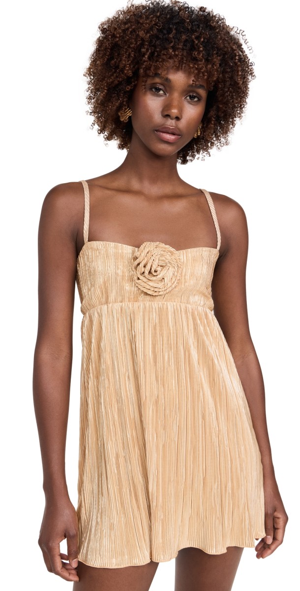 Show Me Your Mumu GNO Mini Dress Gold