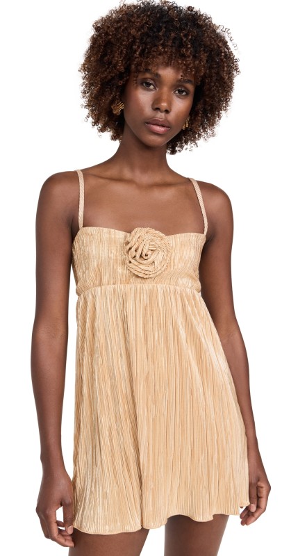 Show Me Your Mumu GNO Mini Dress Gold