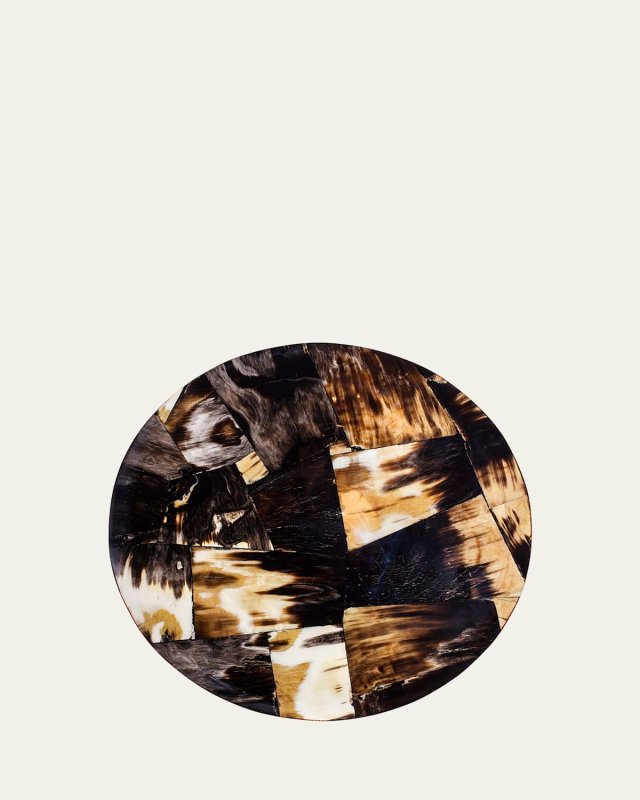 Horn Veneer Round Centerpiece