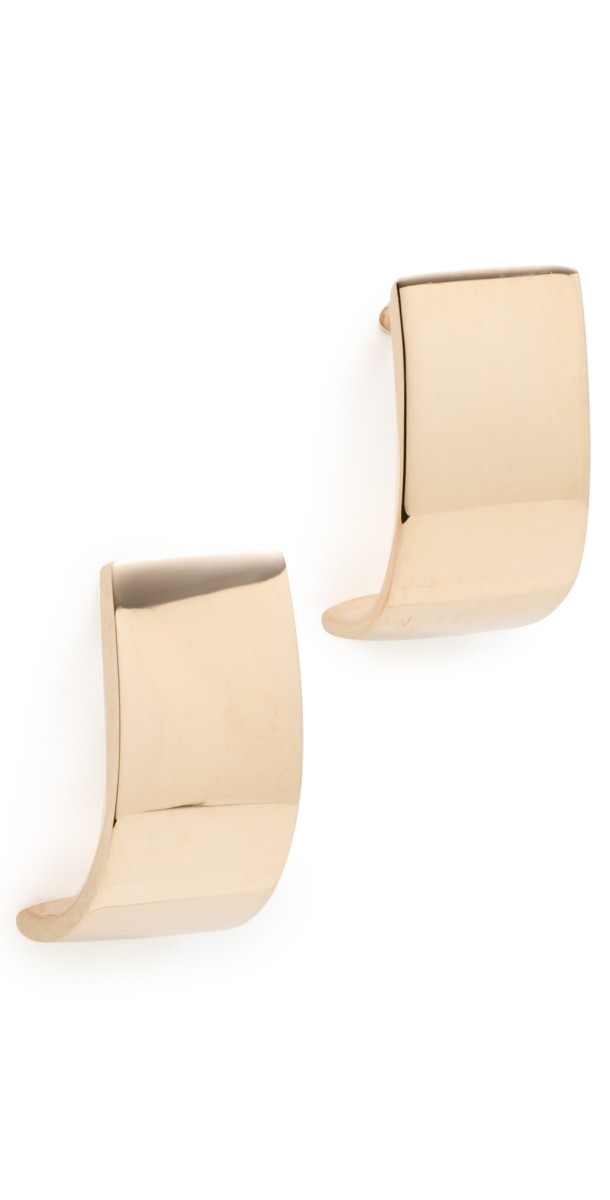 Zoe Chicco 14k Wide Flat Huggie Hoop Earrings Yellow Gold