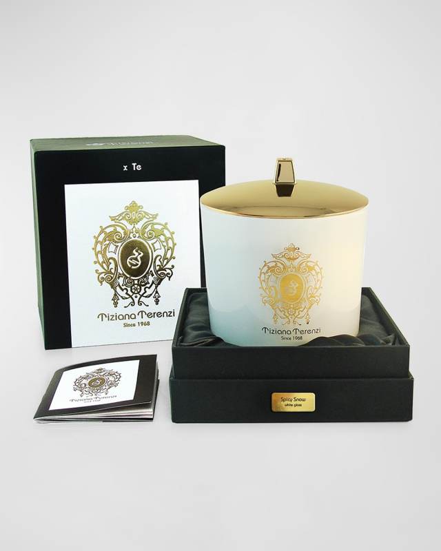 Spicy Snow Maxi Glass Foco Candle, 17.7 oz.