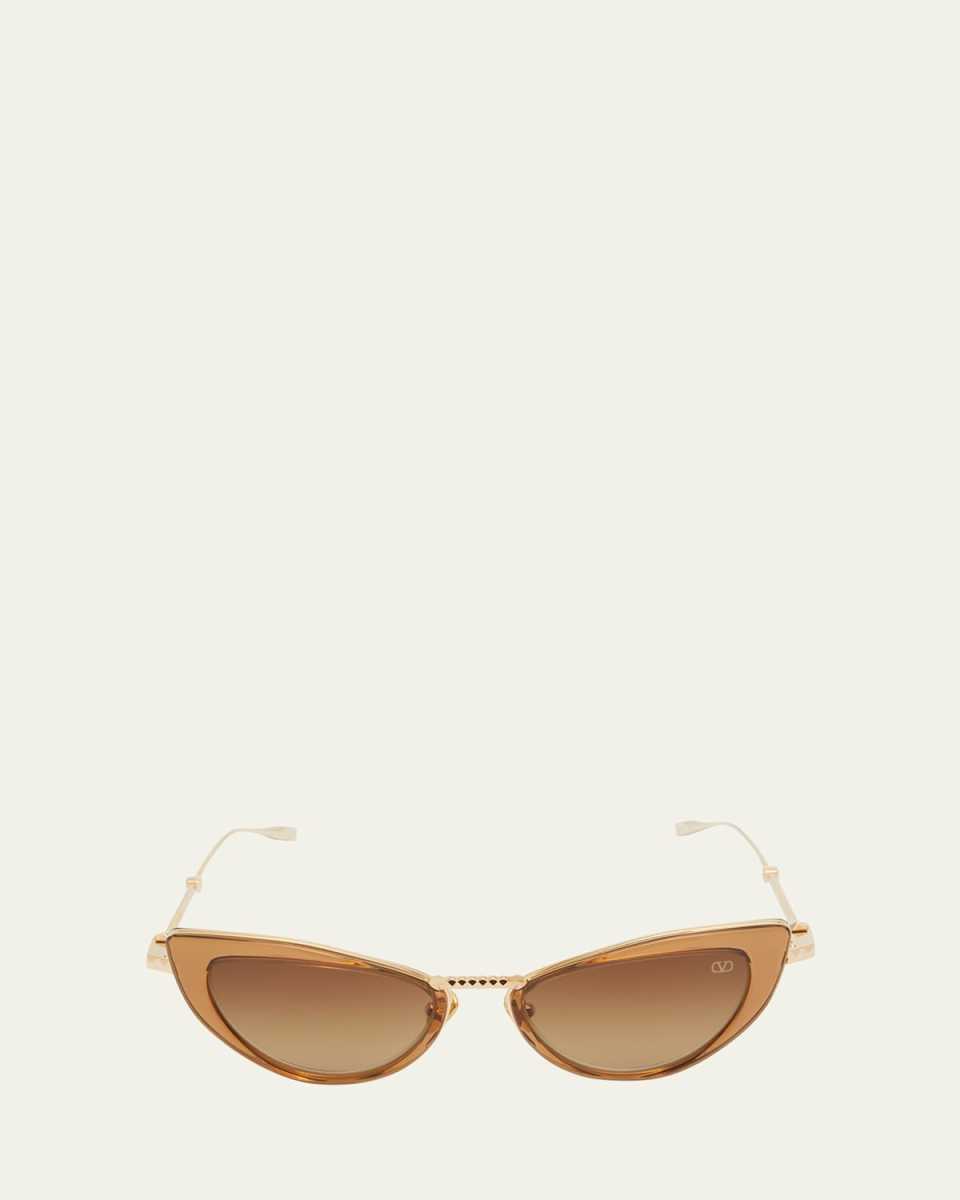 VIII Titanium & Acetate Cat-Eye Sunglasses