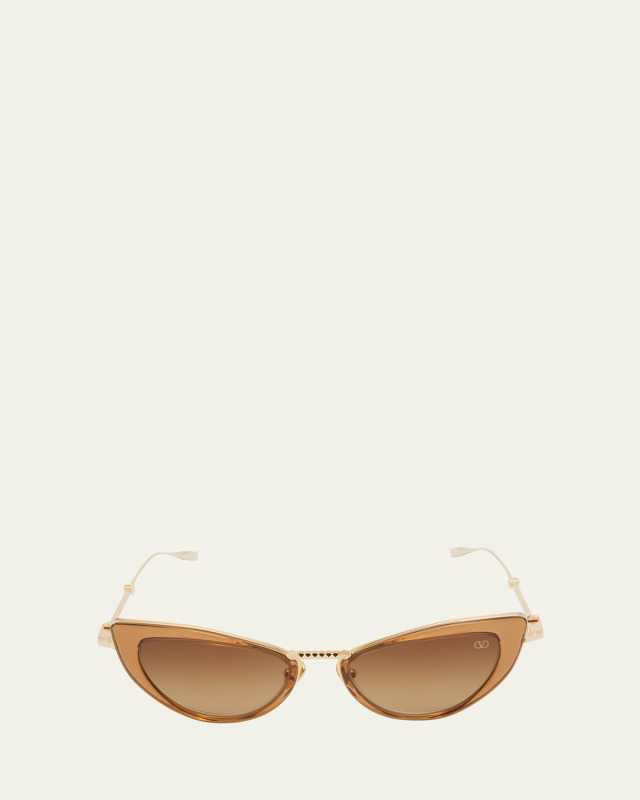 VIII Titanium & Acetate Cat-Eye Sunglasses