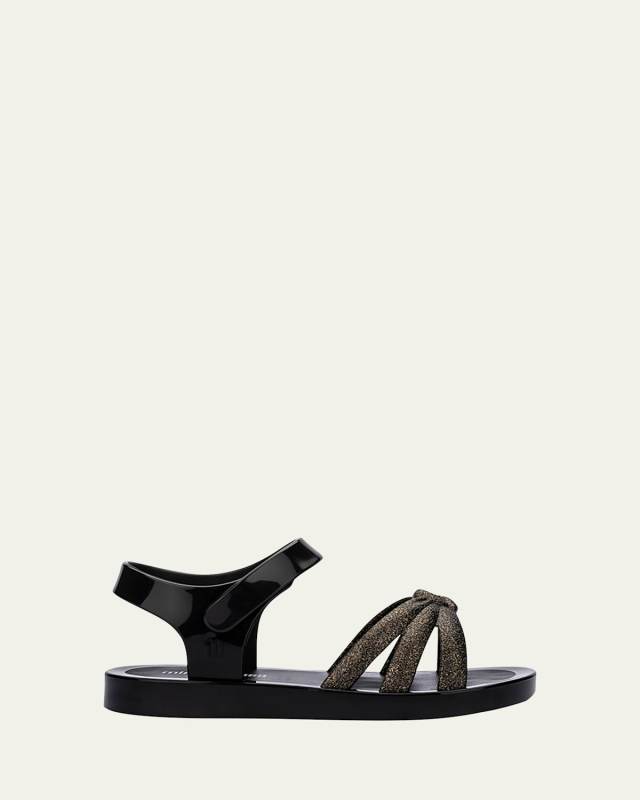 Girl's Glitter Grip-Strap PVC Sandals, Baby/Toddlers