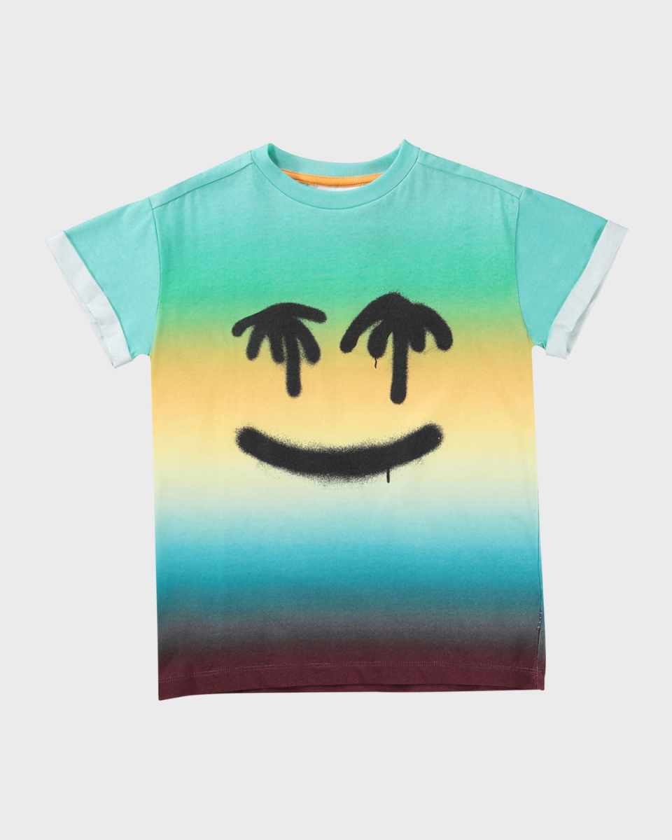 Boy's Randon Graphic Happy Face T-Shirt, Size 8-10