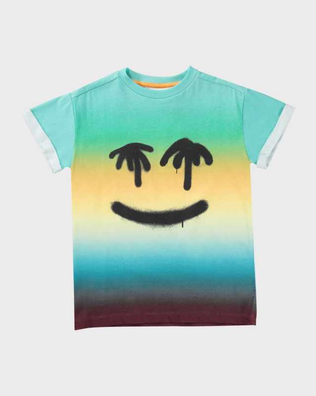 Boy's Randon Graphic Happy Face T-Shirt, Size 8-10