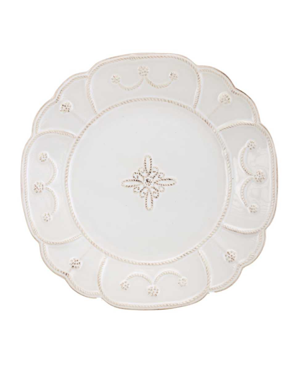 Jardins du Monde Dessert/Salad Plate - Whitewash