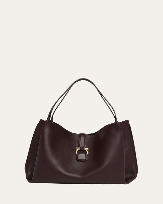 Medium Calf Leather Tote Bag