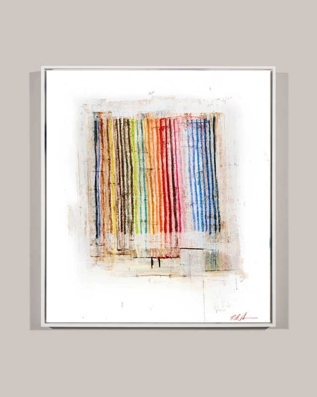Vertical Rainbow Lines Giclee